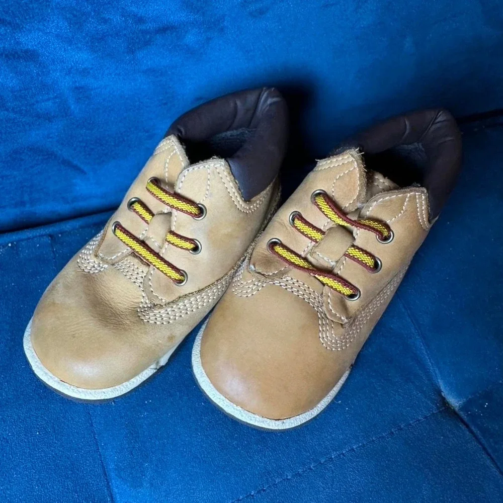 Timberland Toddler  Premium Boots Wheat Nubuck Lace Up Size US 4
